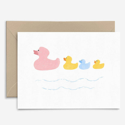 Carte de Vœux Famille de Canards