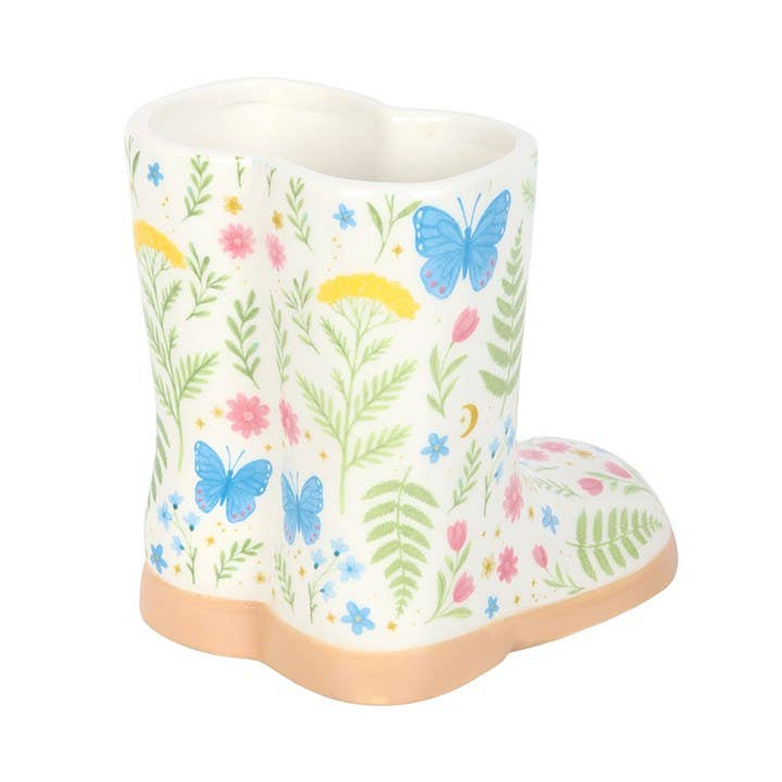 Jardinière botte en caoutchouc « Luna Bloom » à imprimé floral