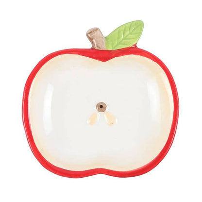 Apple-shaped ceramic incense holder