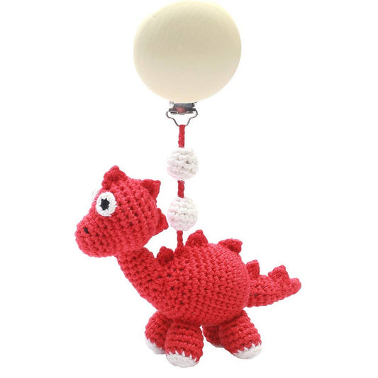 Accroche Poussette Dinosaure - Rouge