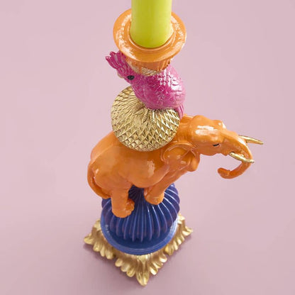 Orange elephant chandelier