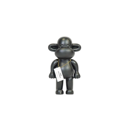 Ornament - Monkey Figurine 'The Legend' - Polyresin - Black - 20.5x13.5x35cm