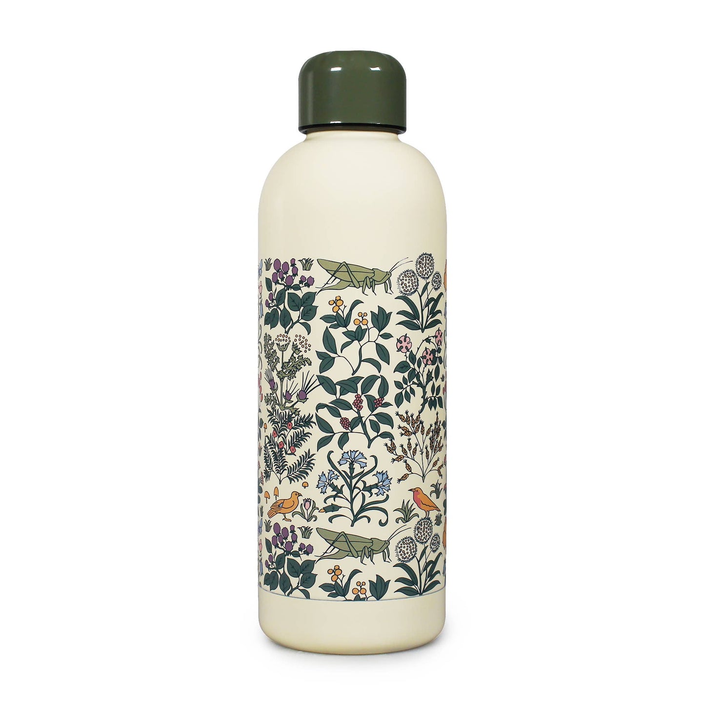 Voysey Garden Botanical Fauna Metal Water Bottle