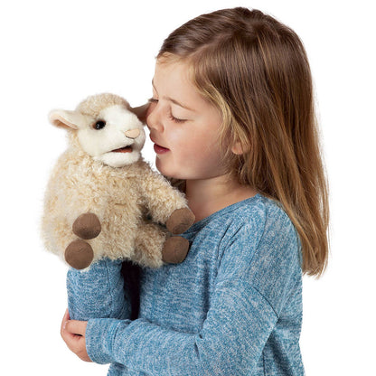 Marionnette à main Little Lamb 3129/ Petit agneau Folkmanis réaliste