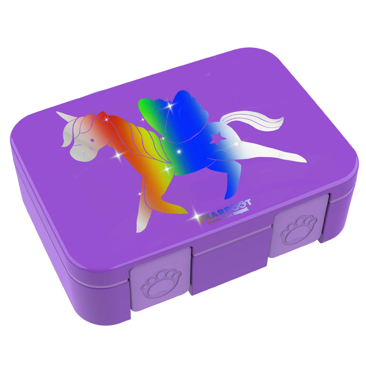Lunch box with compartments, lightweight & leak-proof - Unicorn GLOW