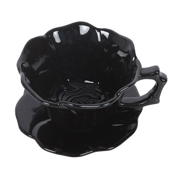 Tasse et soucoupe Rose Noire
