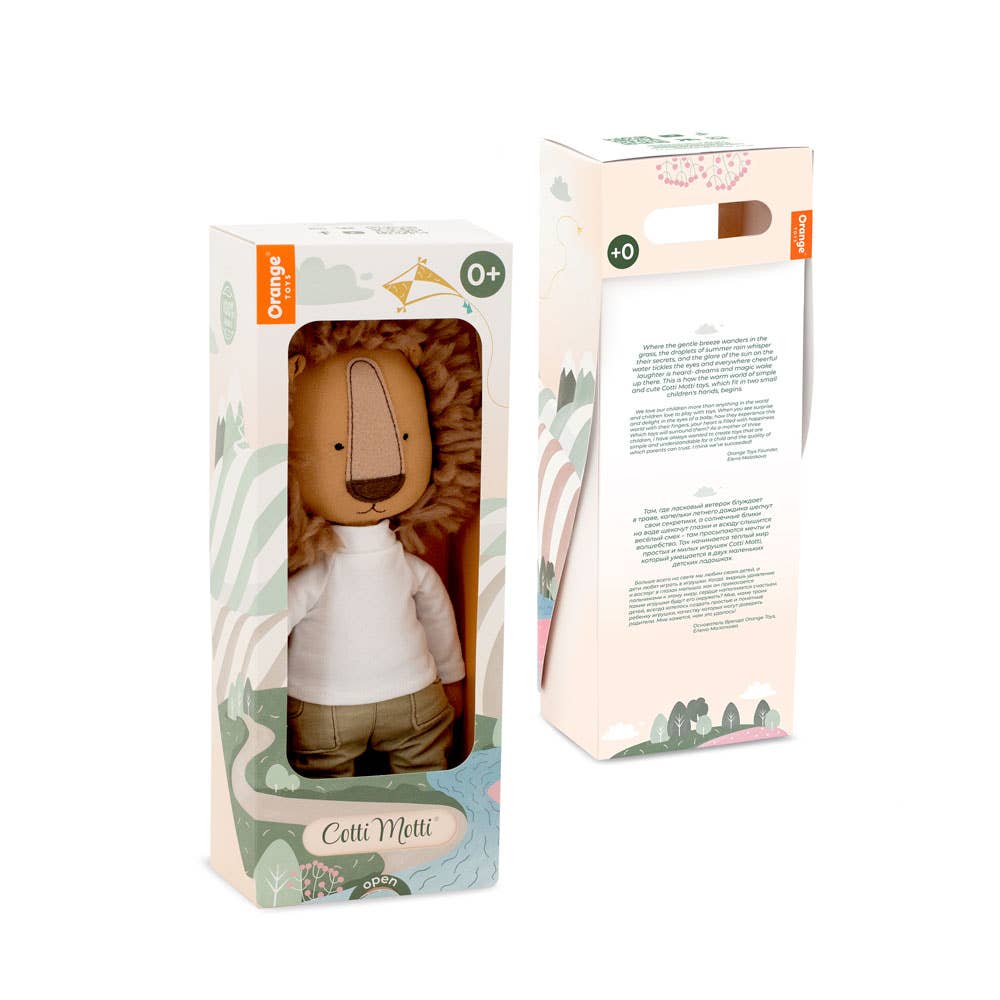 Cotton plush toy, Cotti Motti, Simon the Lion (30cm) - 0+