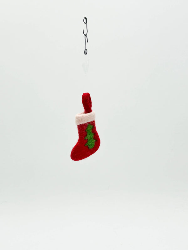 Red Christmas Stocking Hanging Decoration