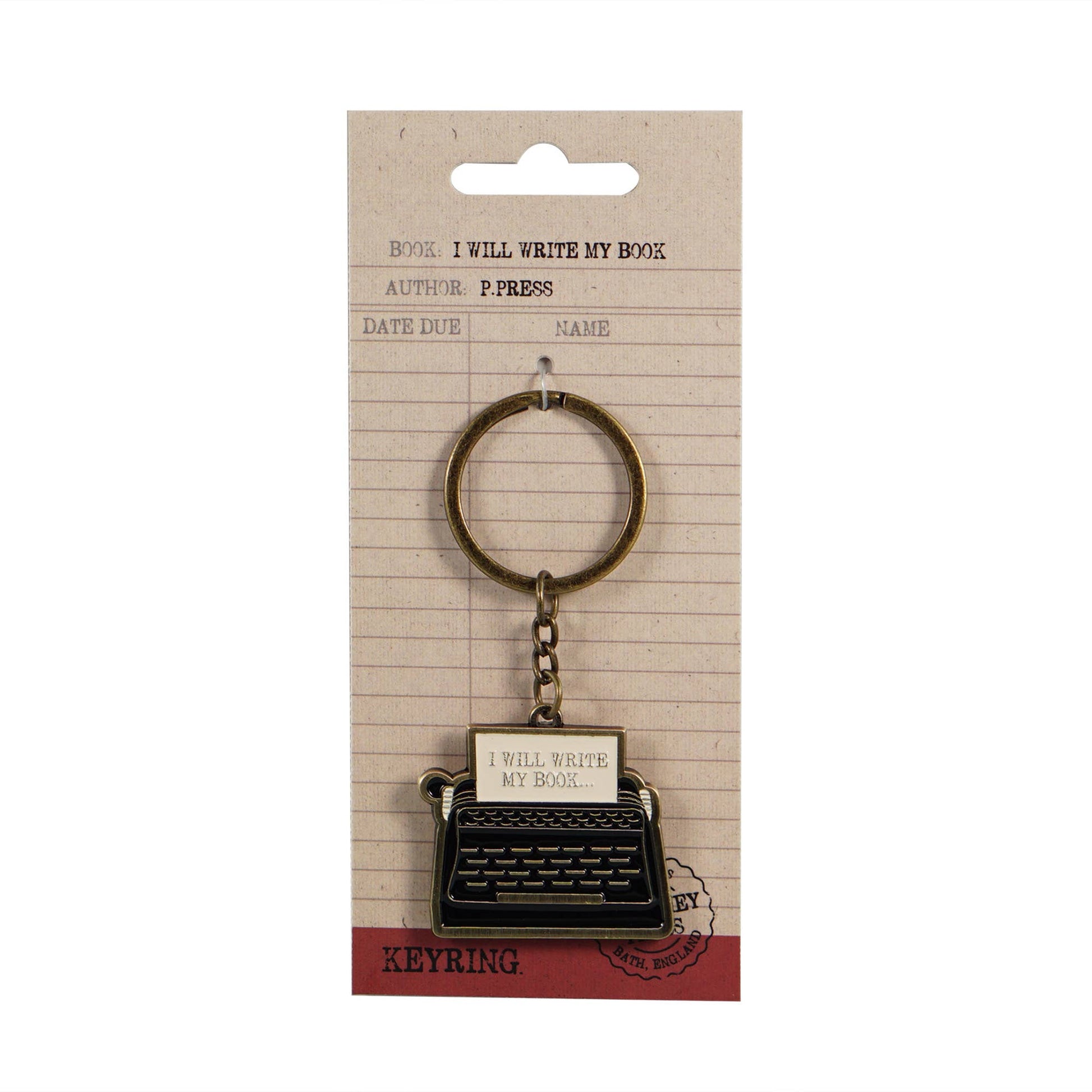 Porte-clés Pulteney Press J'écrirai