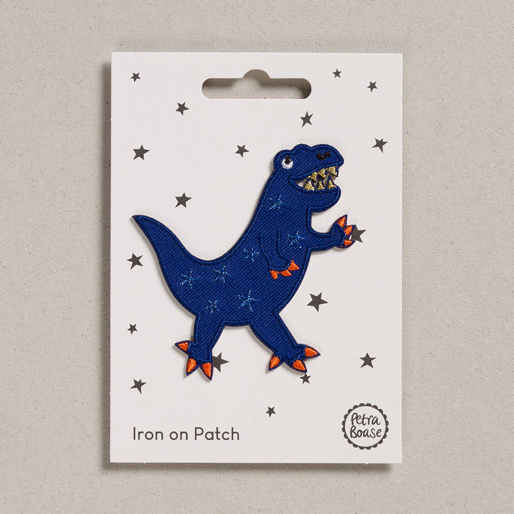 Iron-on Patch - Blue Dinosaur