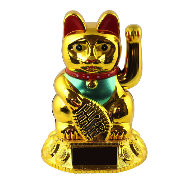 Golden Solar Lucky Cat 10.5cm