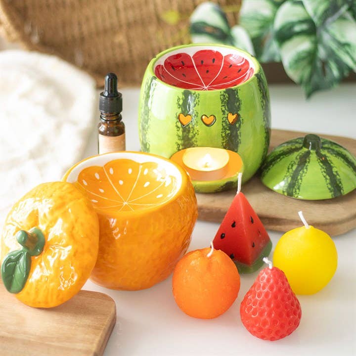 Ensemble de 3 bougies en forme de citron