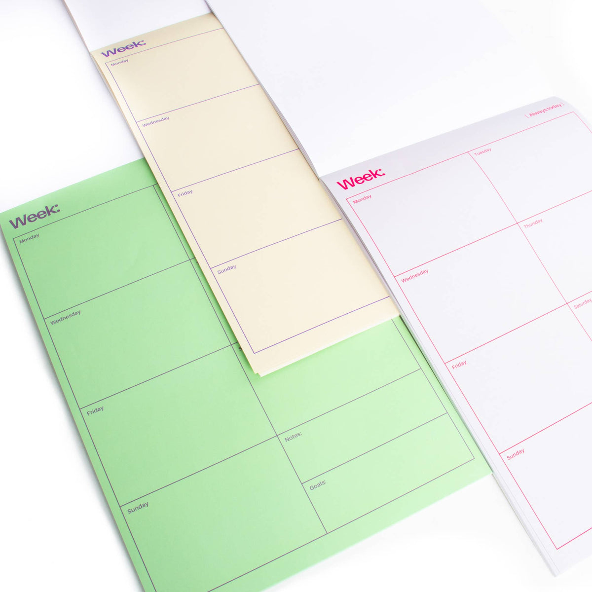 Organiseur Hebdomadaire Vert