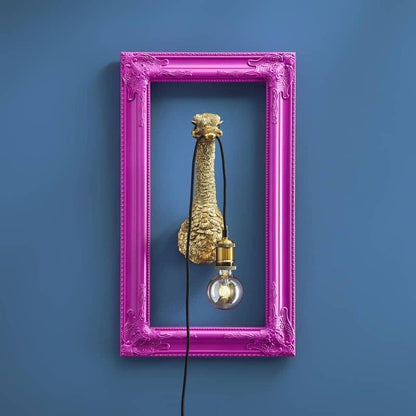Baby FJ wall light, gold, 10 x 15 x 35 cm, E27, 2 m cable