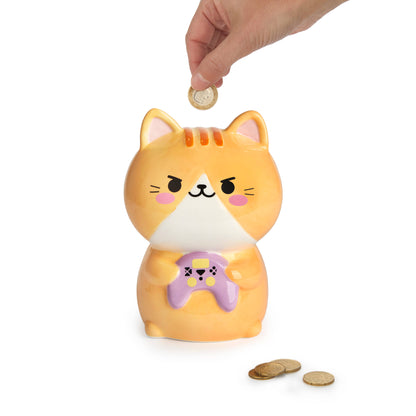 Kawaii Gamer Cat Money Box