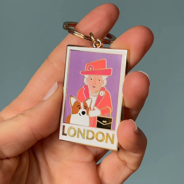 Porte-clés Reine & Corgi, Porte-clés Londres