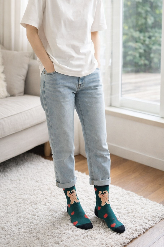 “Funny Cat Love” Cat Socks