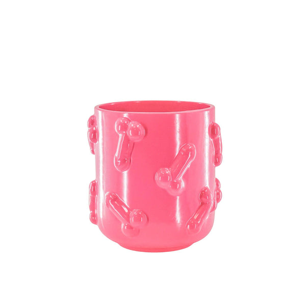 Pot - Dick - Ceramic - Pink - 17.5x17.5x17.5cm