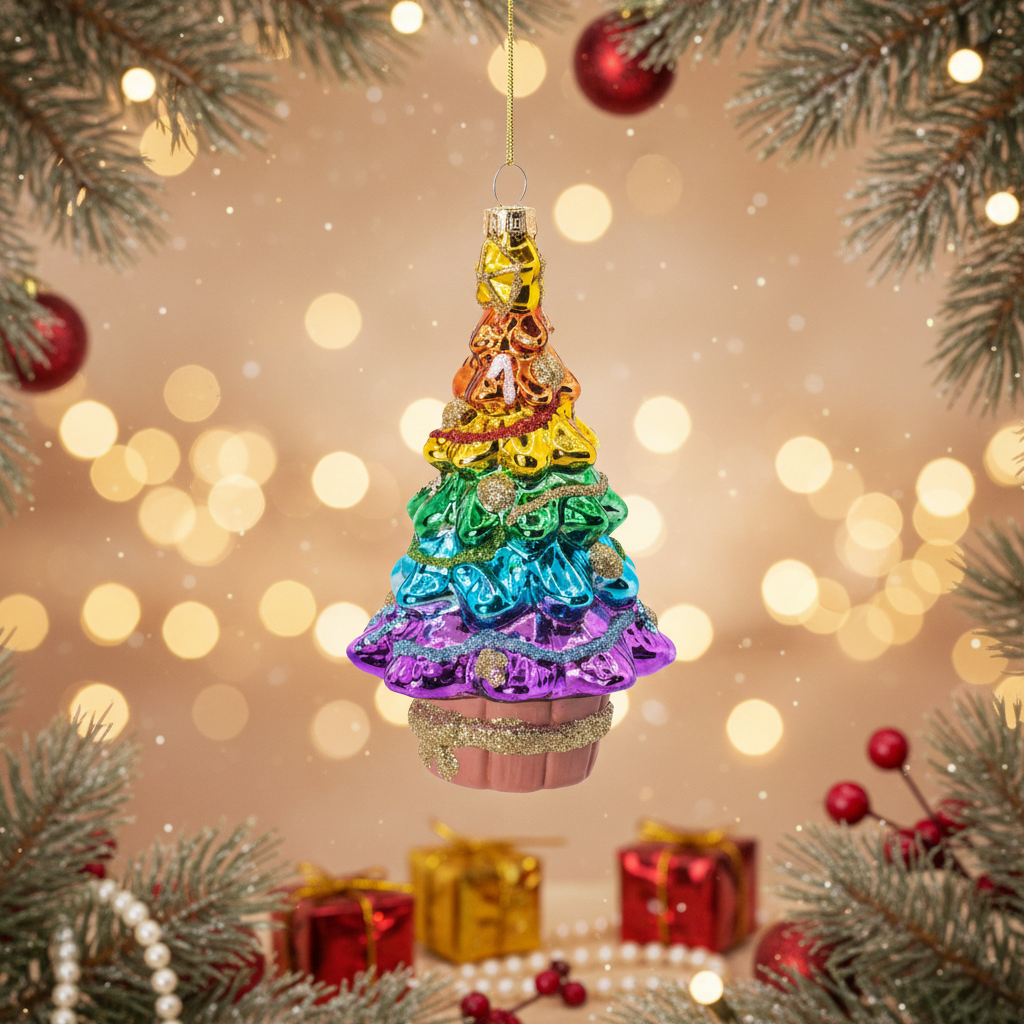 Boule de Noël Sapin de Noël Arc-en-ciel