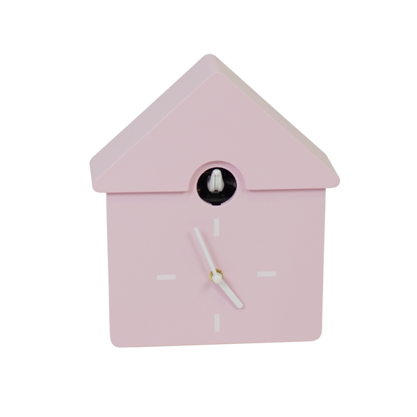 Clock - Cuckoo Wall Clock - Light Pink - 24x27x9cm