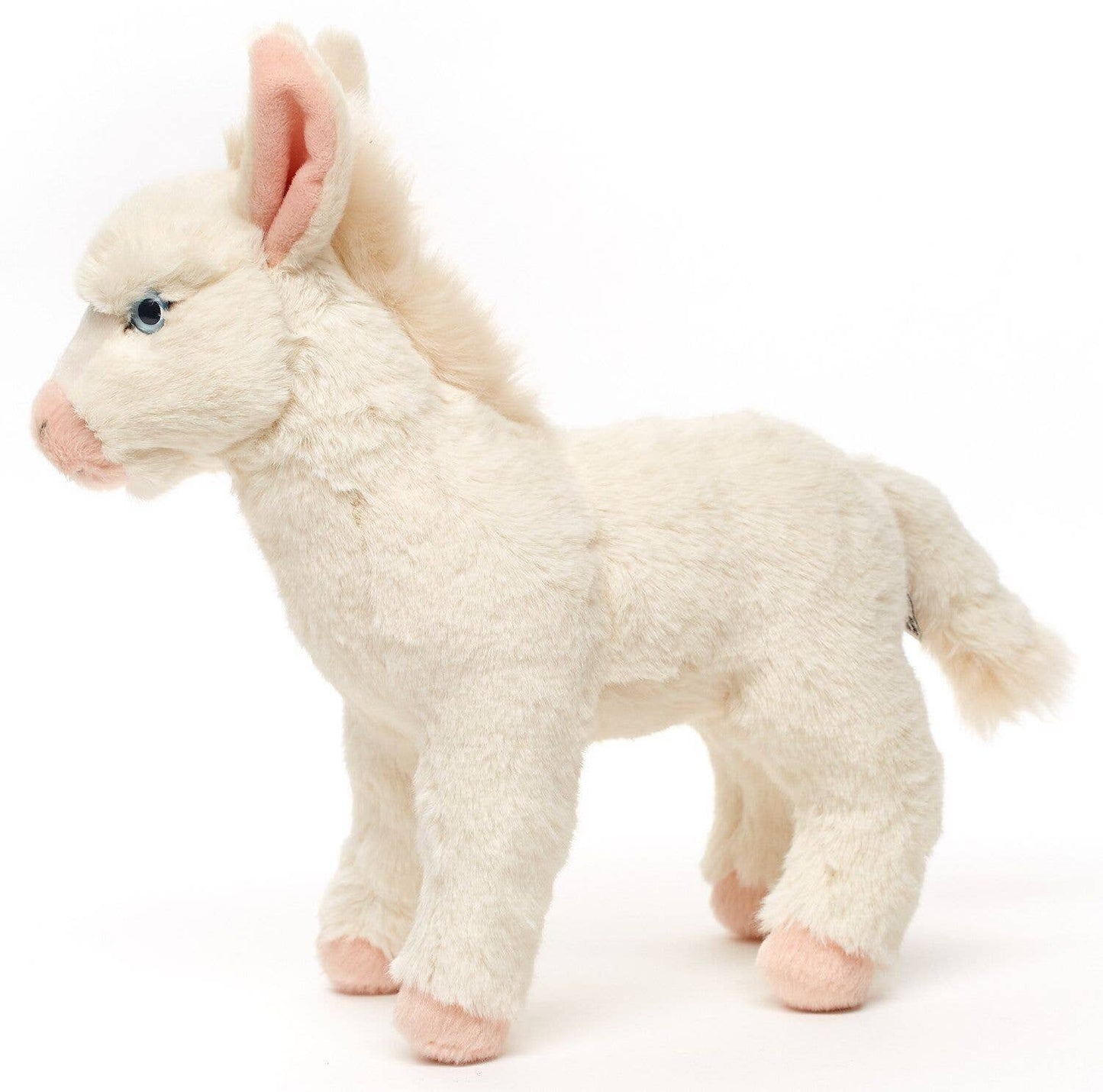 White baroque donkey, standing - 30 cm (height) - soft toy/plush