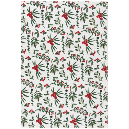 Set of 3 Winterberry Bakers Floursack Christmas Tea Towels