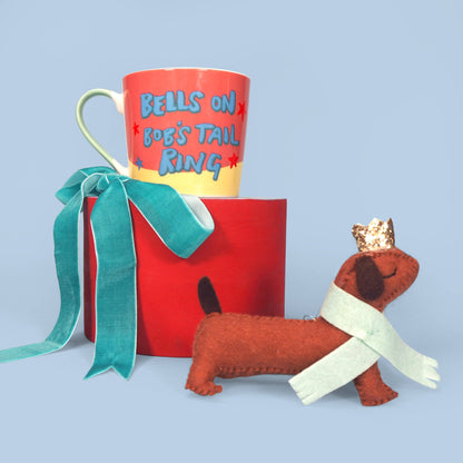 Mug Dachshund Bob “Bells on Bob's Tail Ring”