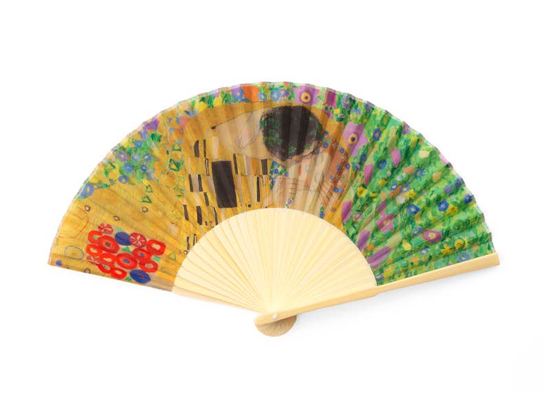 Hand fan, The Kiss, Gustav Klimt