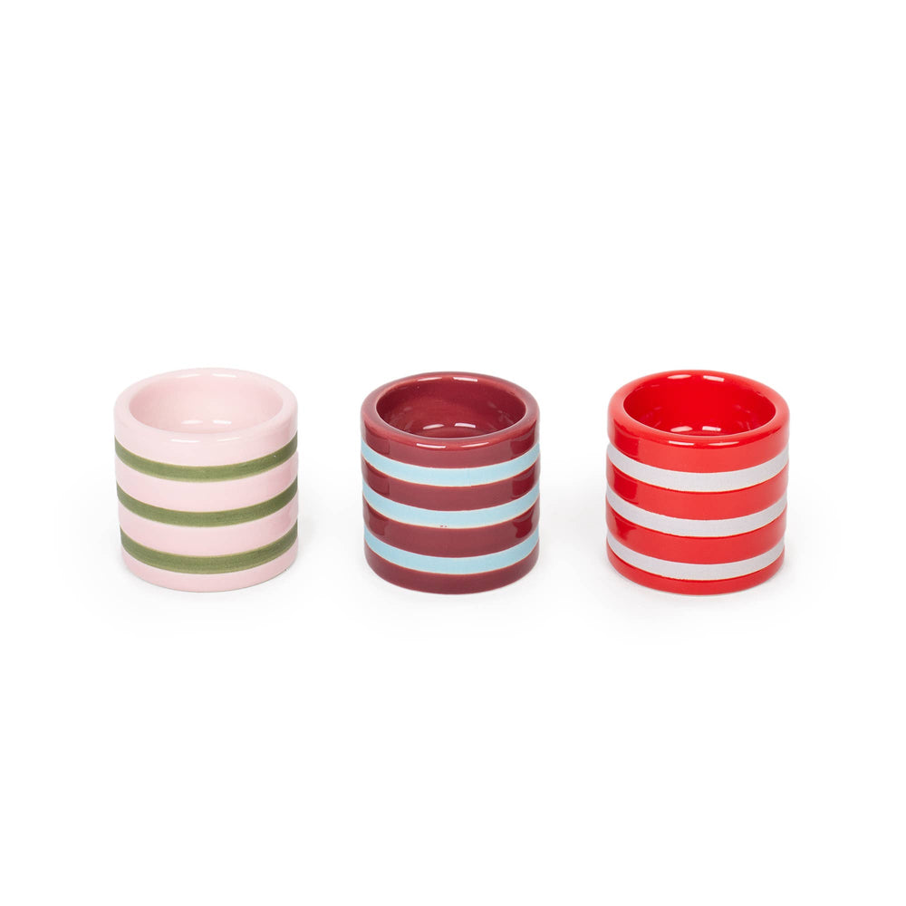 Bougeoirs en Céramique Tropicale 2-Pack