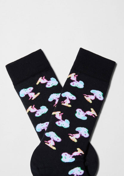 BeSnoopy Néon - Chaussettes 100 % coton biologique: Negro / 36/40