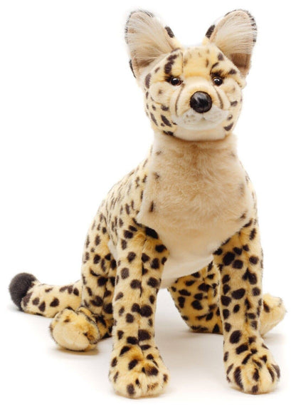 Peluche Chat de la savane couché Uni Toys