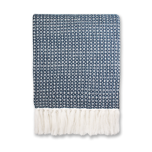 Ayla Navy Blue Throw – 125 x 150 cm
