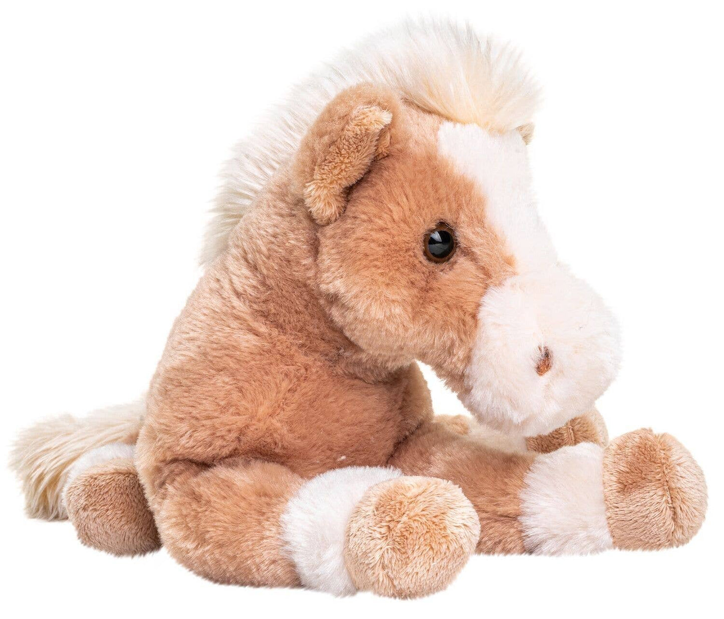 Cheval couché (marron clair), très doux, câlin/en peluche Uni Toys
