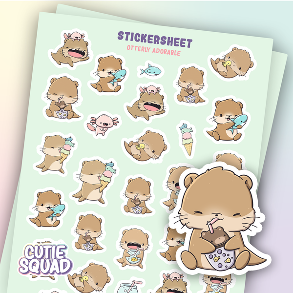 Adorable Otter Sticker Sheets