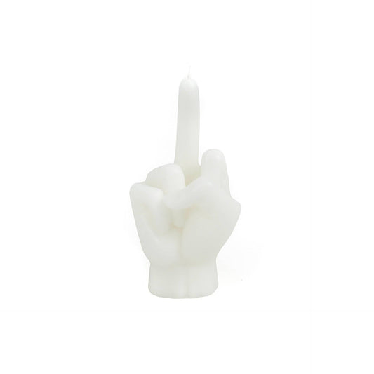 Bougie - Doigt d'honneur - Cire - Blanc - 310 grammes - 10x9x17 cm