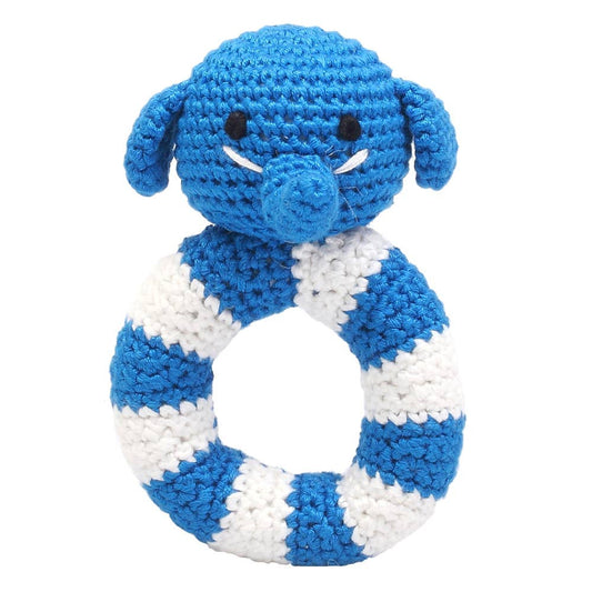 Ring rattle - Blue elephant