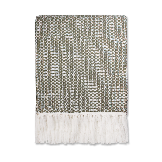 Ayla Moss Green Plaid - 125 x 150 cm
