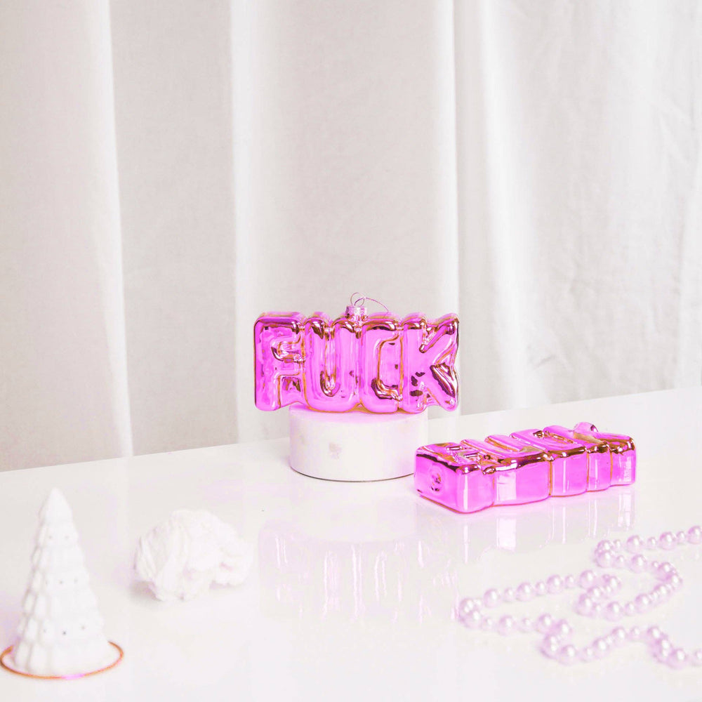 Fuck Pink Christmas Ball