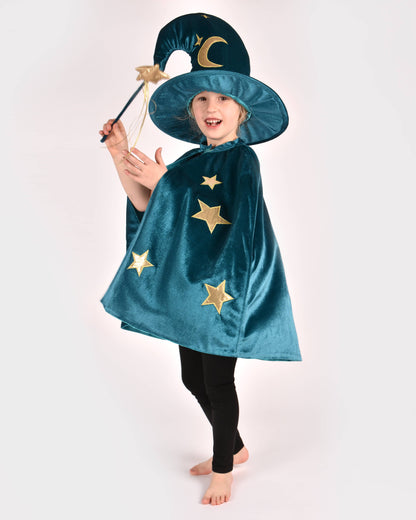 Deluxe Velvet Wizard Set, Size 98-128 cm, 3-8 years, 3 pieces