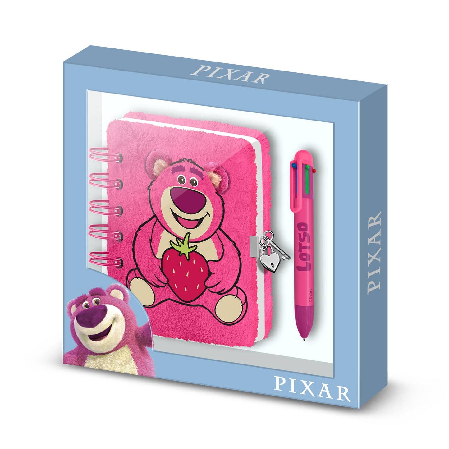 Lotso Strawberry Plush Journal Pack + 6-Color Pen
