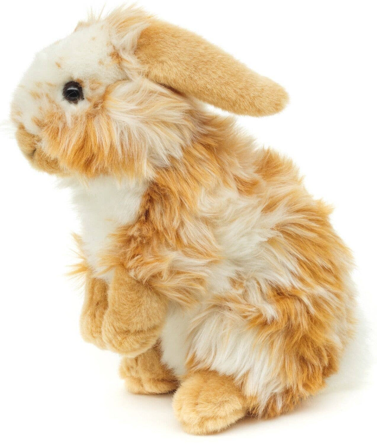 Standing golden lion-headed rabbit plush toy