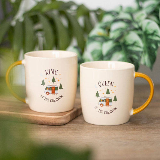 Couple de Mug « Renne et Roi du Camping »