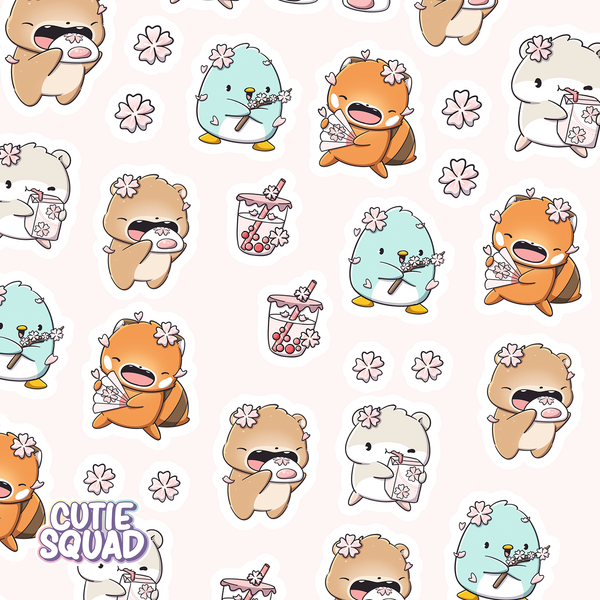 Planches d'autocollants Saison Sakura