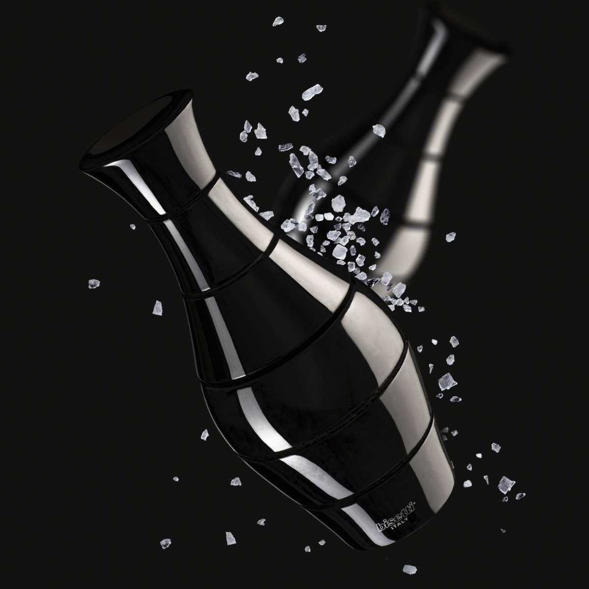 Moulin à épices "Vase" hêtre laqué noir