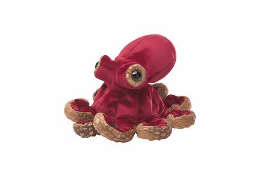 Red Octopus Finger Puppet
