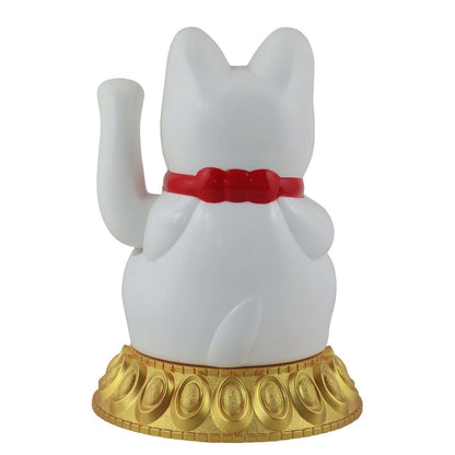 Solar Lucky Cat white 18cm