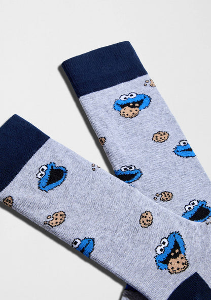 BeSesameStreet Cookie Monster Gris - 100 % coton biologique