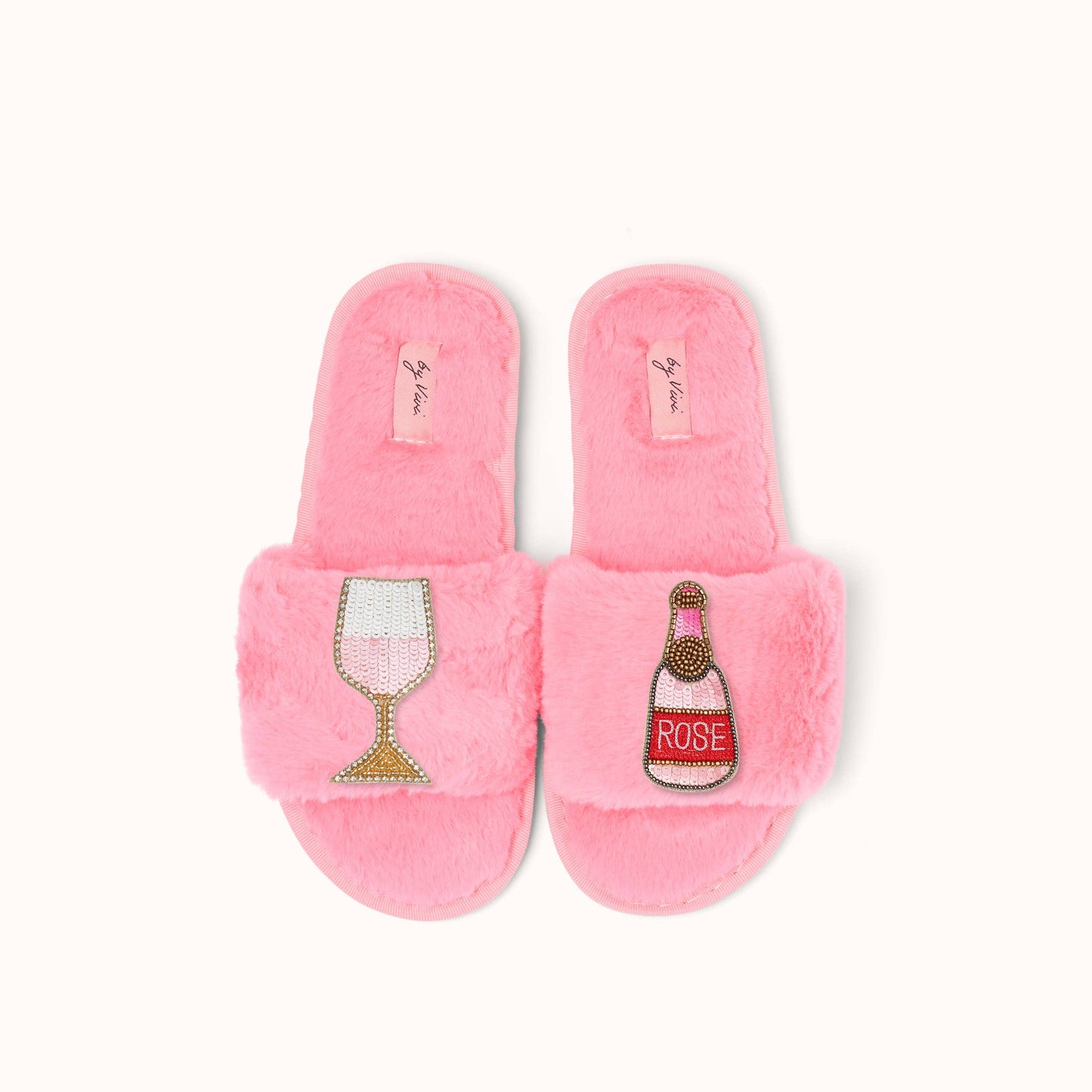 Paire de broches pour Chaussons - Vin Rosé