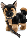 Peluche Chiot Berger Allemand, Debout (avec Laisse) - 26 cm (Hauteur)
