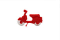 Coupe-pizza Scooter Rouge Retro